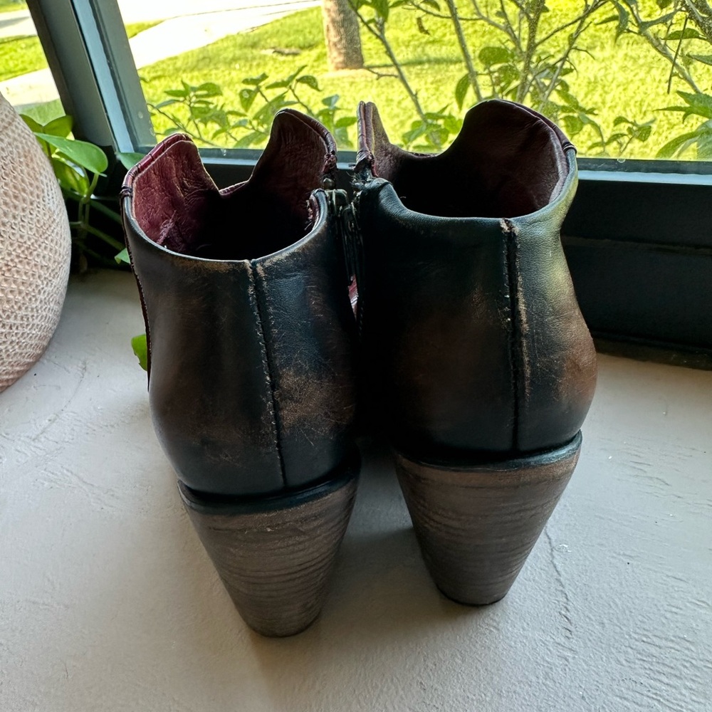 Freebird Red and Brown Ankle Boots - Picture 6 of 13